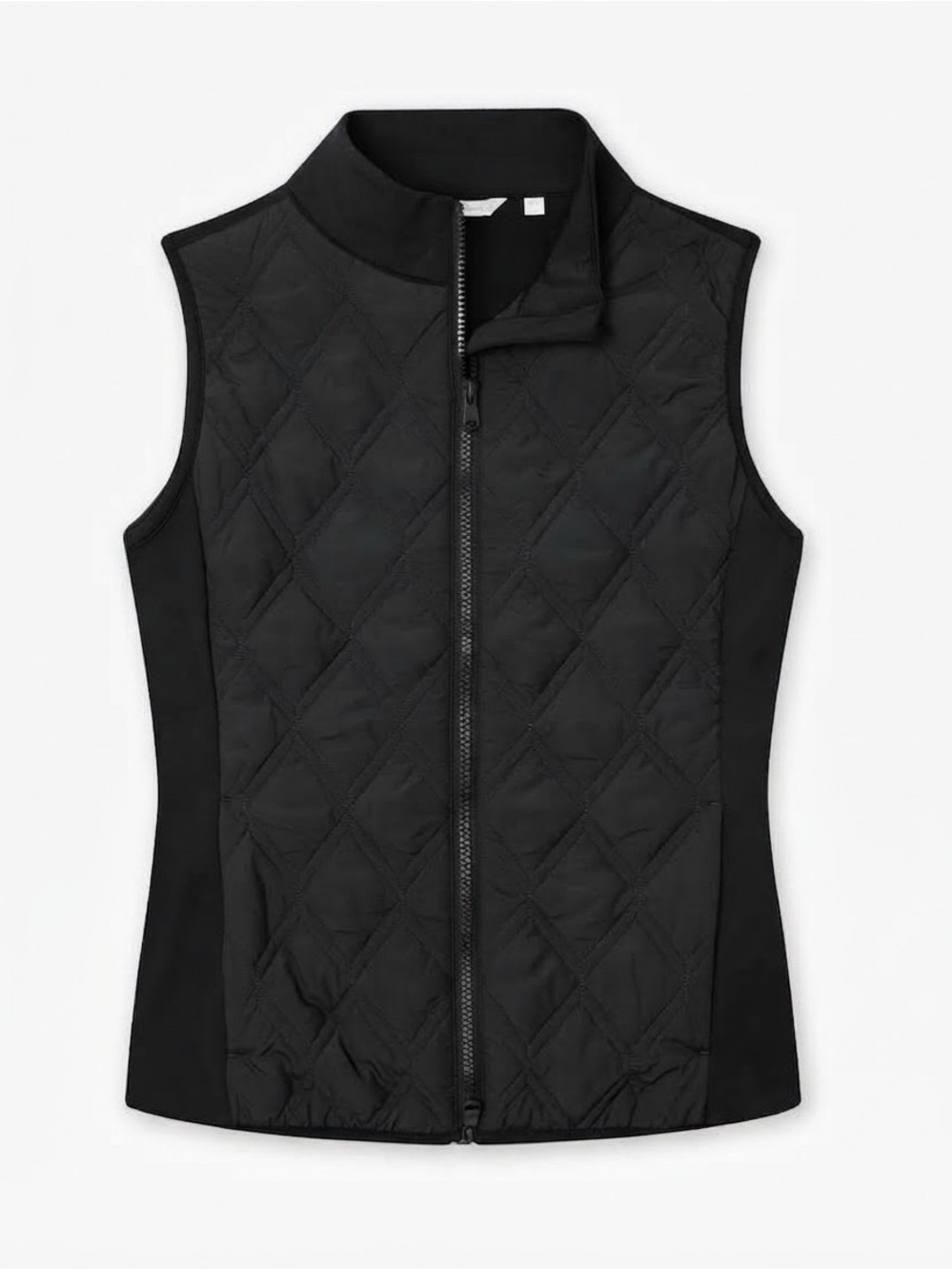 Straight Down Black Quilted Vest